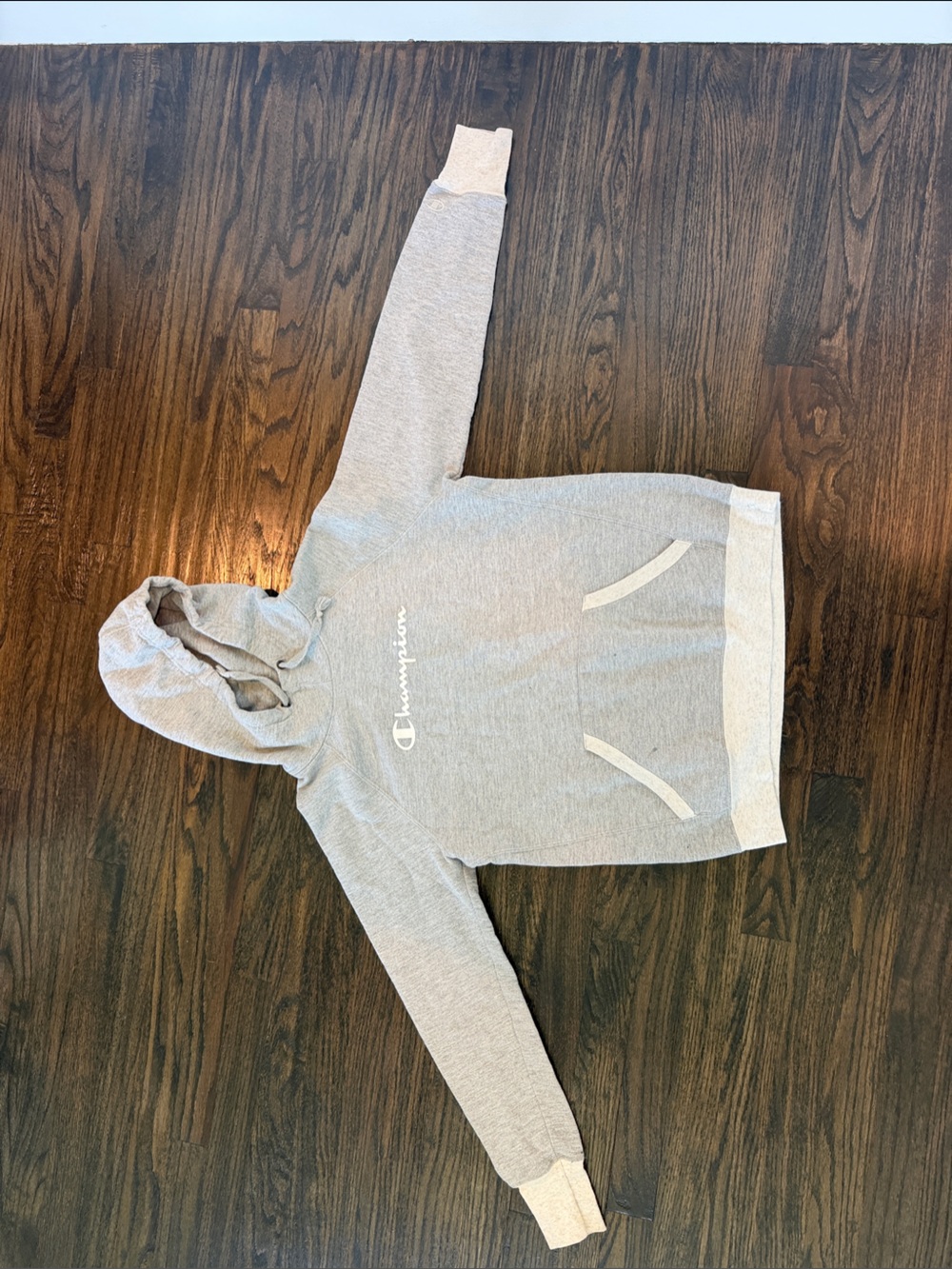 Champion Heather Gray Hooded Sweatshirt